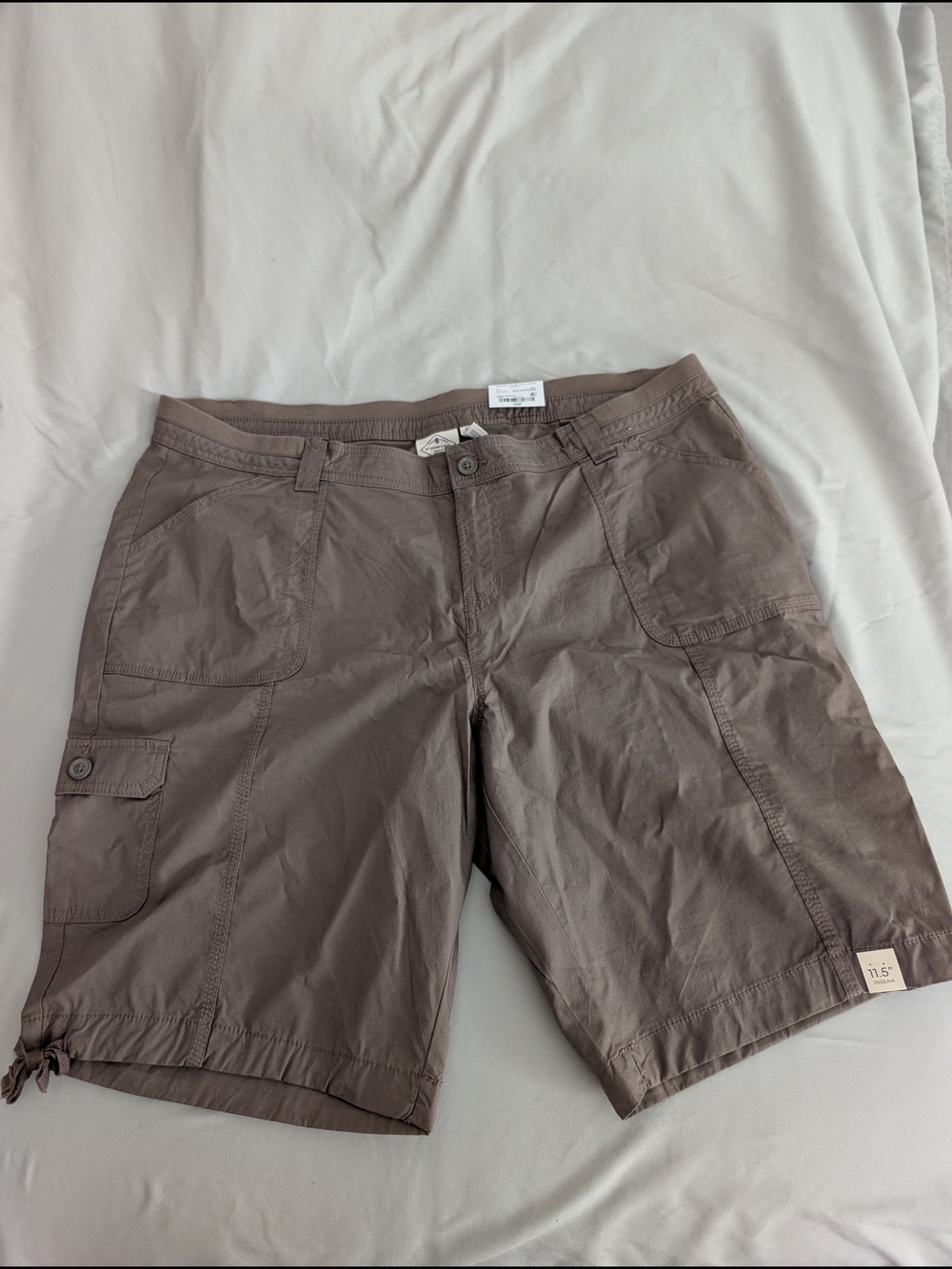 St. John's Bay Women's Bermuda Shorts in Taupe Brown
